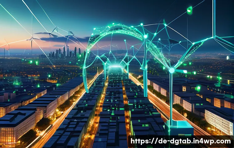 디지털 자산의 가치를 올리는 요소 - A futuristic digital art piece showcasing a decentralized blockchain network as a glowing, interconn...