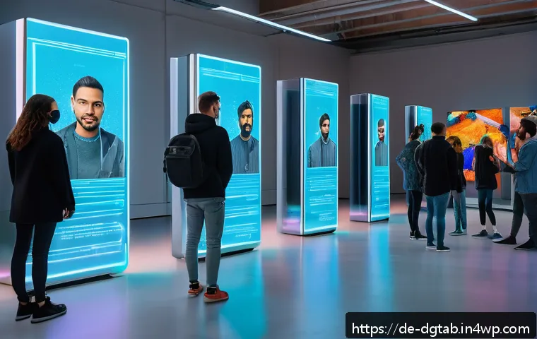 디지털 자산의 희소성에 대한 소비자 인식 - A sleek, futuristic digital art gallery showcasing limited-edition NFTs displayed on transparent hol...