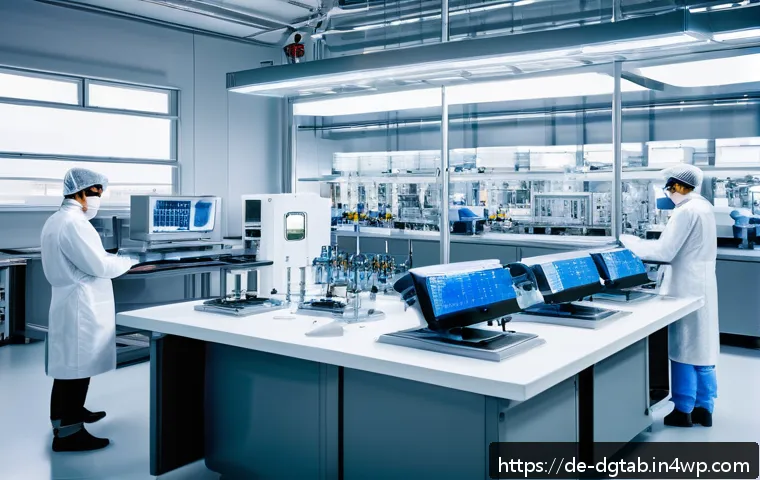 디지털 희소성의 외부 요인 분석 - A detailed futuristic manufacturing facility producing advanced semiconductors in Germany, showcasin...