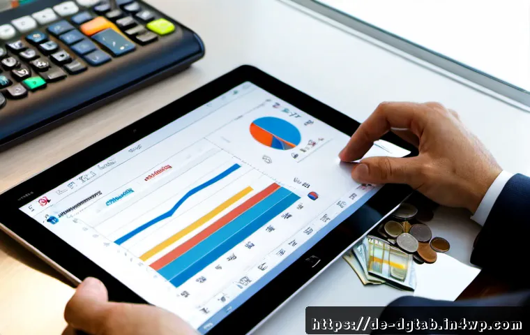 디지털 자산의 가치 평가 방법론 - Photorealistic financial valuation workspace in a modern German office, a professional analyst revie...